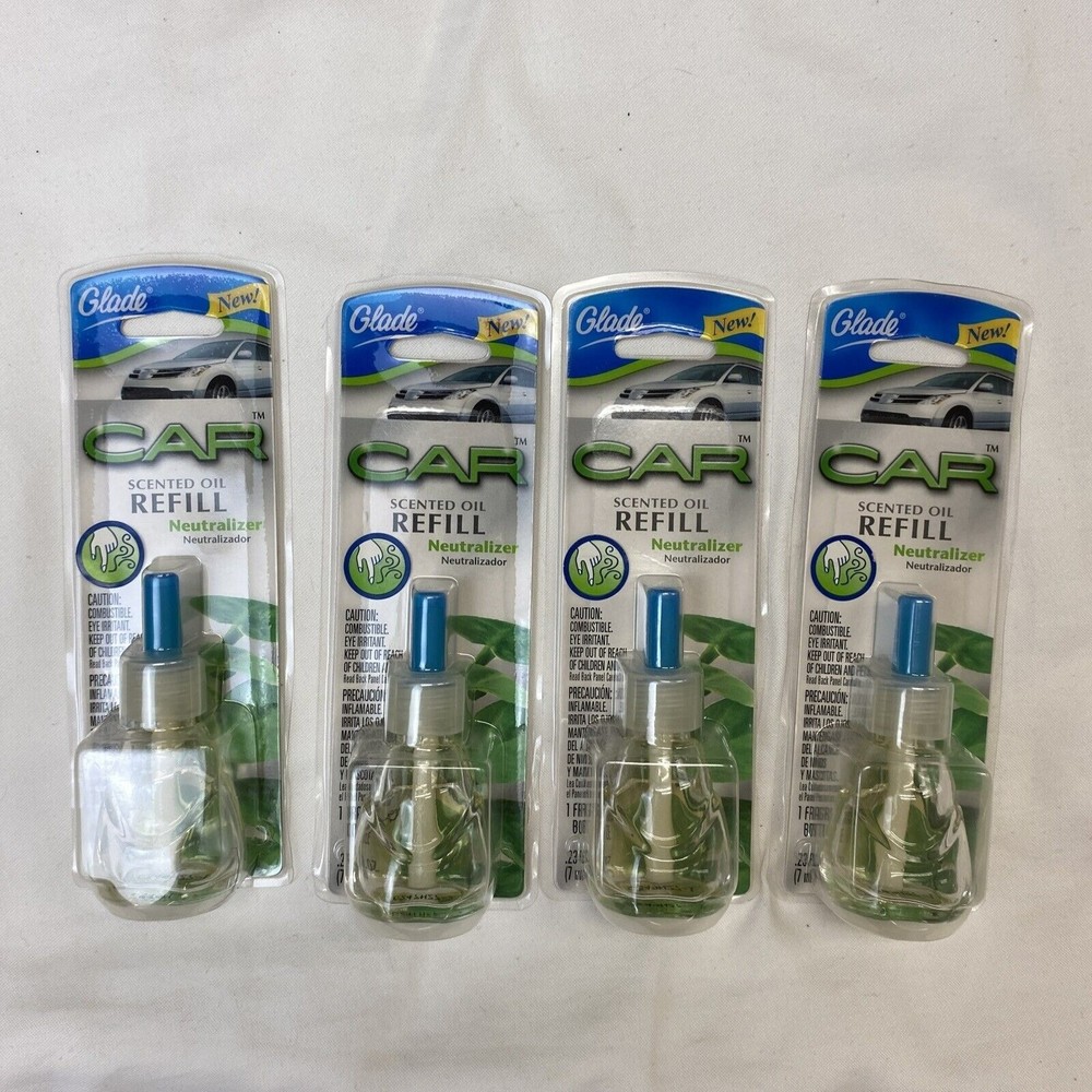 Lot 4 Glade Car Scented Oil Refill Neutralizer .23 oz